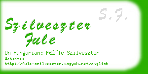 szilveszter fule business card